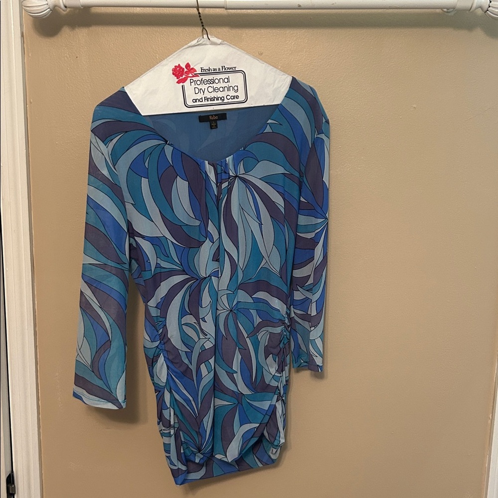 Reba Blue and teal Patterned Dress